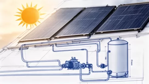 Instalacja solarna schemat