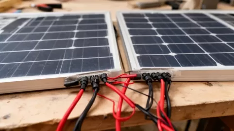 jak połączyć dwa panele solarne