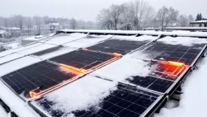 Podgrzewanie paneli fotowoltaicznych