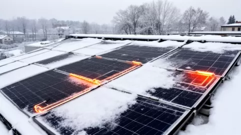 Podgrzewanie paneli fotowoltaicznych